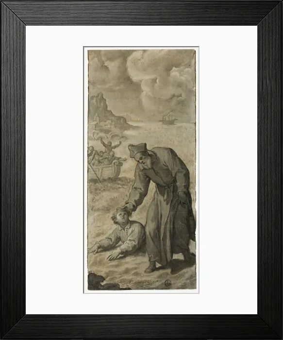 Framed Print : Study for Saint Philip Neri Rescuing a Drowning Youth, 1596 / 99. Creator: Cristofano Roncalli Framed Print : Study for Saint Philip Neri Rescuing a Drowning Youth, 1596 / 99. Creator: Cristofano Roncalli