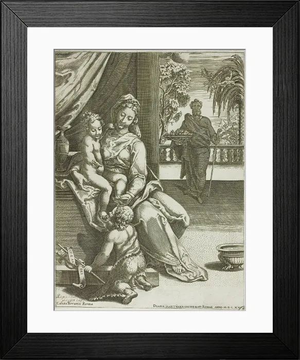 Framed Print : Virgin and Child with Saint John, 1575. Creator: Diana Mantuana Framed Print : Virgin and Child with Saint John, 1575. Creator: Diana Mantuana