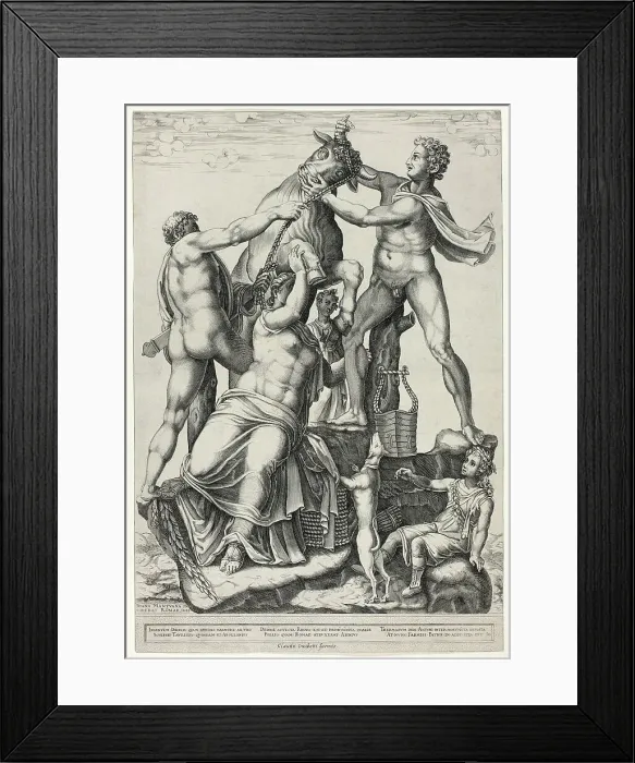 Framed Print : The Farnese Bull with Dirce, Zethus and Amphion, 1581. Creator: Diana Mantuana Framed Print : The Farnese Bull with Dirce, Zethus and Amphion, 1581. Creator: Diana Mantuana