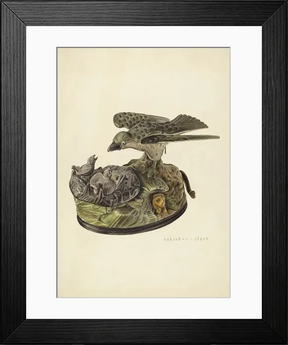 Framed Print : Mechanical Bank, c. 1940. Creator: Robert Clark Framed Print : Mechanical Bank, c. 1940. Creator: Robert Clark