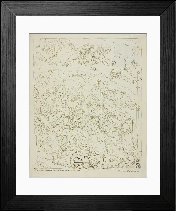 Framed Print : Marriage of Saint Catherine, n.d. Creator: Domenico dalla Rosa Framed Print : Marriage of Saint Catherine, n.d. Creator: Domenico dalla Rosa