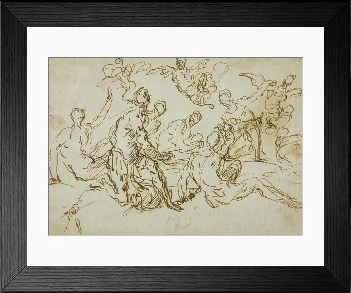 Framed Print : Harpies Attacking Aeneas and His Companions, n.d. Creator: Domenico Gargiulo Framed Print : Harpies Attacking Aeneas and His Companions, n.d. Creator: Domenico Gargiulo