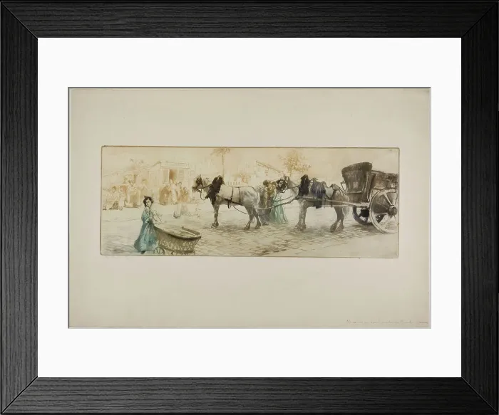 Framed Print : A Side Street in the Grandes Carridres Quarter, 1901. Creator: Edgar Chahine Framed Print : A Side Street in the Grandes Carridres Quarter, 1901. Creator: Edgar Chahine