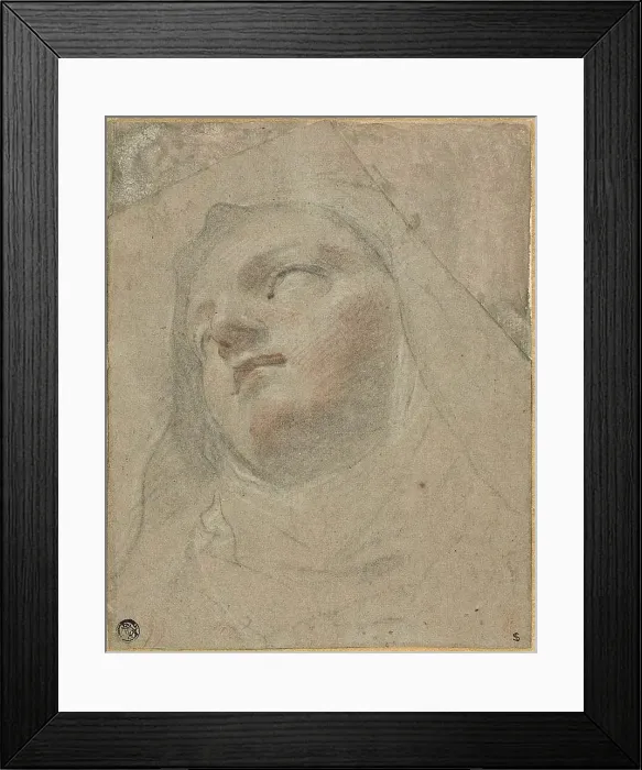 Framed Print : Head of a Dominican Nun: Study for the Ecstasy of Saint Dominic, 1673 / 75. Creator: Domenico Maria Canuti Framed Print : Head of a Dominican Nun: Study for the Ecstasy of Saint Dominic, 1673 / 75. Creator: Domenico Maria Canuti