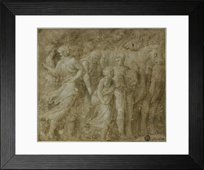 Framed Print : Procession of Figures and Oxen, n.d. Creator: Biagio Pupini Framed Print : Procession of Figures and Oxen, n.d. Creator: Biagio Pupini