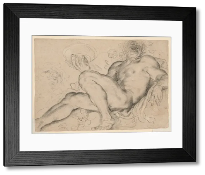 Framed Print : Study for Bacchus or Silenus, c.1664. Creator: Domenico Maria Canuti Framed Print : Study for Bacchus or Silenus, c.1664. Creator: Domenico Maria Canuti