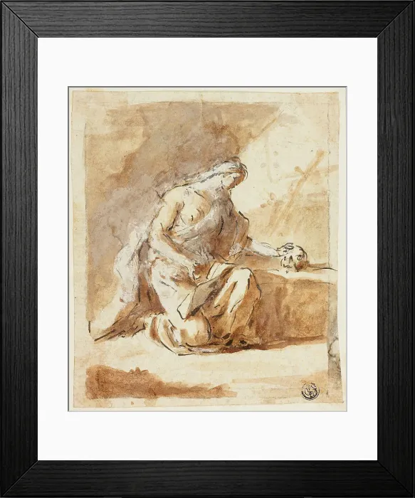 Framed Print : Penitent Magdalene, n.d. Creator: Domenico Mondo Framed Print : Penitent Magdalene, n.d. Creator: Domenico Mondo