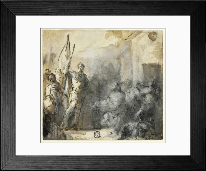 Framed Print : David and Abigail, n.d. Creator: Domenico Mondo Framed Print : David and Abigail, n.d. Creator: Domenico Mondo