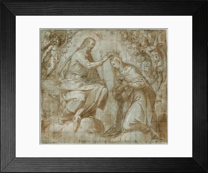 Framed Print : The Coronation of the Virgin, 1575. Creator: Ercole Setti