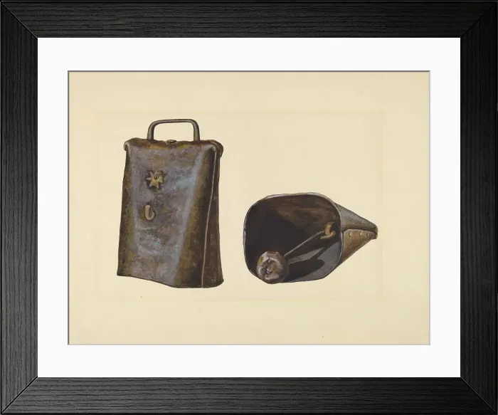 Framed Print : Cow Bell #6 (With Star), c. 1936. Creator: Dorothy Brennan