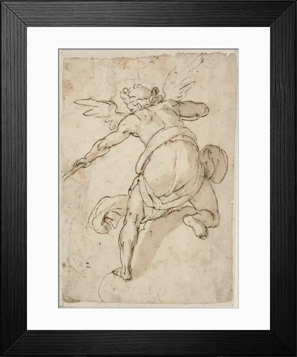 Framed Print : Angel Holding a Trumpet, 1576 / 79. Creator: Federico Zuccaro Framed Print : Angel Holding a Trumpet, 1576 / 79. Creator: Federico Zuccaro