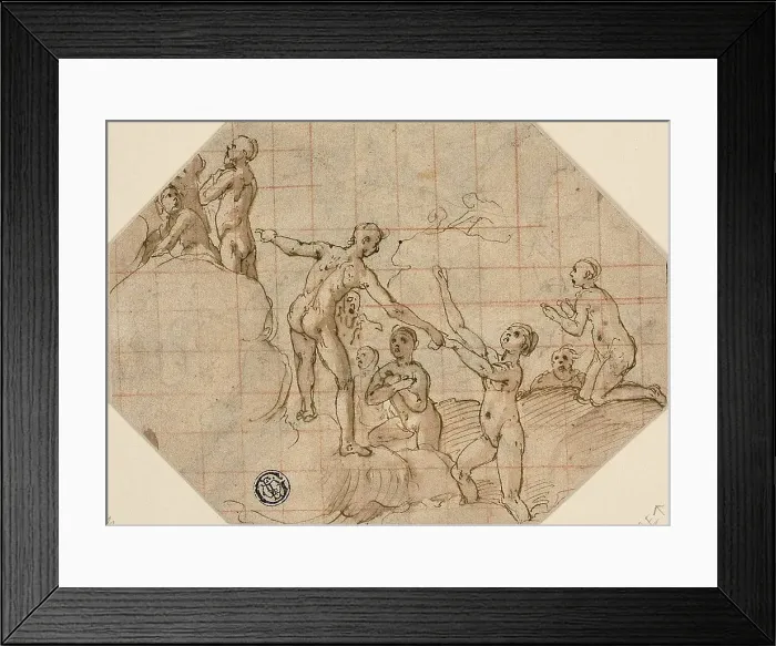 Framed Print : Group of Blessed Souls: Study for the Last Judgment, 1576 / 79. Creator: Federico Zuccaro Framed Print : Group of Blessed Souls: Study for the Last Judgment, 1576 / 79. Creator: Federico Zuccaro