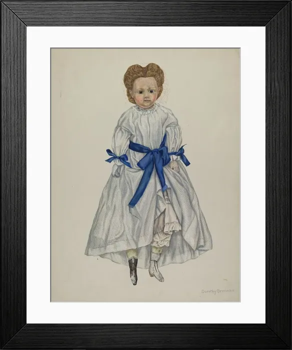 Framed Print : Wax Headed Doll, c. 1937. Creator: Dorothy Brennan Framed Print : Wax Headed Doll, c. 1937. Creator: Dorothy Brennan