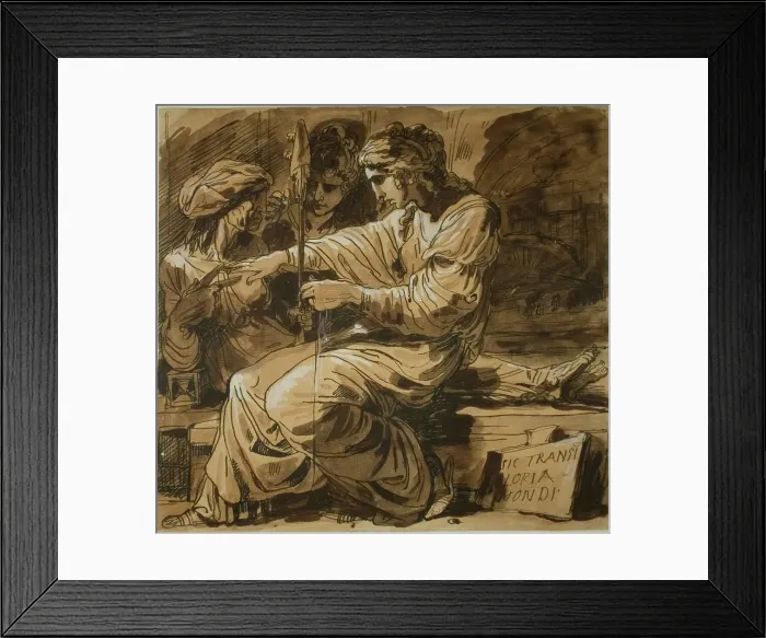 Framed Print : The Three Fates, 1810 / 20. Creator: Felice Giani Framed Print : The Three Fates, 1810 / 20. Creator: Felice Giani