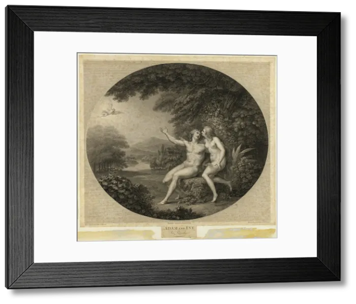 Framed Print : Adam and Eve in Paradise, n.d. Creators: Francesco Bartolozzi, Benjamin Thomas Pouncy, William Byrne Framed Print : Adam and Eve in Paradise, n.d. Creators: Francesco Bartolozzi, Benjamin Thomas Pouncy, William Byrne