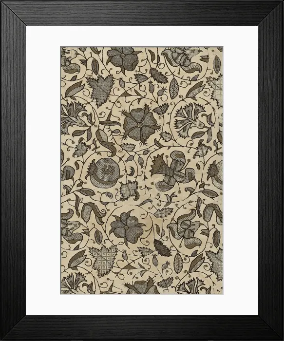 Framed Print : Cushion Cover (Made from Woman's Dress), England, Elizabethan period, 1575 / 1600. Creator: Unknown Framed Print : Cushion Cover (Made from Woman's Dress), England, Elizabethan period, 1575 / 1600. Creator: Unknown