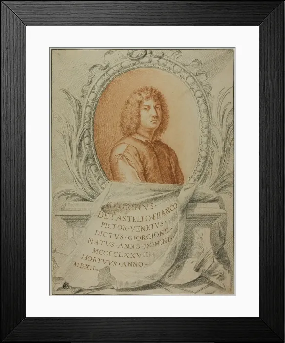Framed Print : Study for Portrait of Giorgione, c.1724. Creator: Filippo Germisoni Framed Print : Study for Portrait of Giorgione, c.1724. Creator: Filippo Germisoni