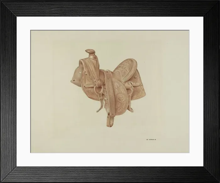 Framed Print : Saddle, c. 1939. Creator: Joe Brennan Framed Print : Saddle, c. 1939. Creator: Joe Brennan
