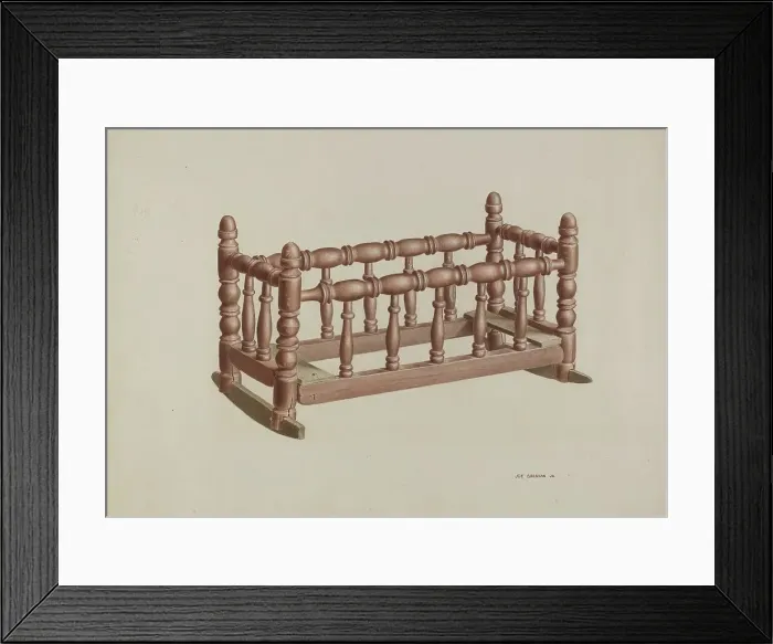 Framed Print : Doll's Cradle, 1935 / 1942. Creator: Joe Brennan Framed Print : Doll's Cradle, 1935 / 1942. Creator: Joe Brennan