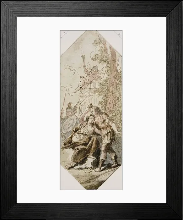 Framed Print : Rinaldo and Armida, n.d. Creator: Francesco Fontebasso Framed Print : Rinaldo and Armida, n.d. Creator: Francesco Fontebasso