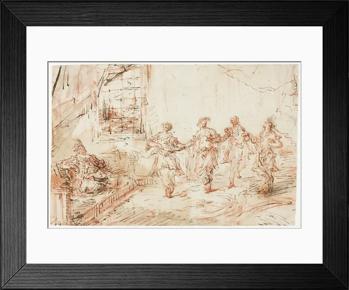 Framed Print : Harem Scene, n.d. Creator: Francesco Guardi Framed Print : Harem Scene, n.d. Creator: Francesco Guardi