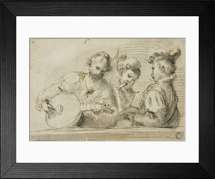 Framed Print : Musicians, n.d. Creator: Donato Creti Framed Print : Musicians, n.d. Creator: Donato Creti