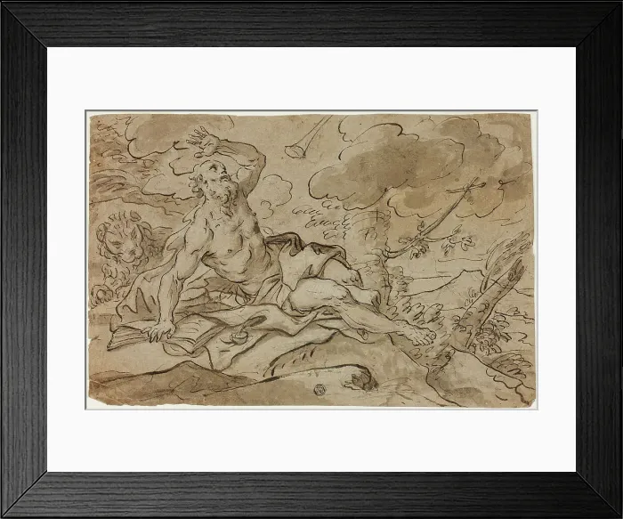 Framed Print : Saint Jerome, n.d. Creator: Paolo de Matteis Framed Print : Saint Jerome, n.d. Creator: Paolo de Matteis