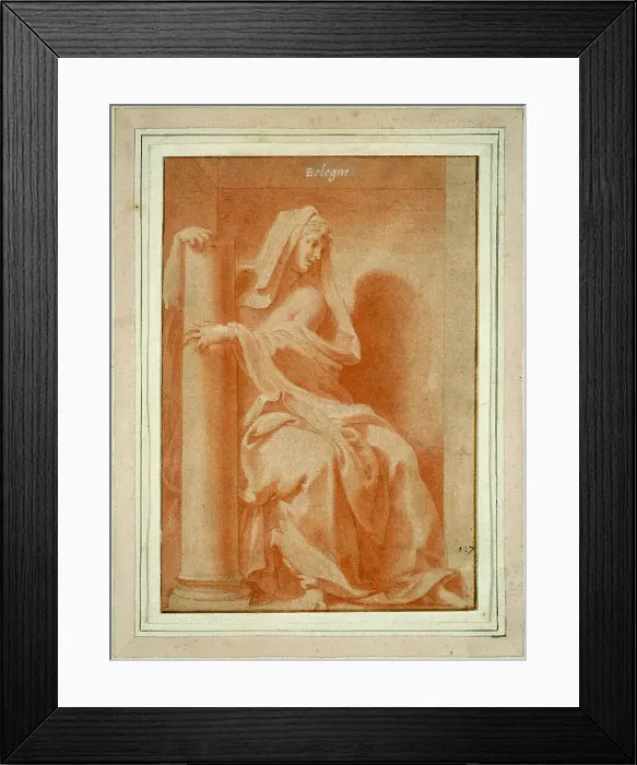 Framed Print : Fortitude (Study for the Cabinet du roi [King's Study]), 1541 / 45. Creator: Francesco Primaticcio. Fortitude (Study for the Cabinet du roi [King's Study]), 1541 / 45. Creator: Francesco Primaticcio