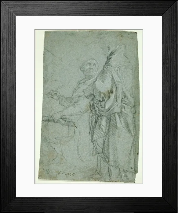 Framed Print : Two Ecclesiastics: Study for the Disputation on the Holy Sacrament, 1606 / 10. Creator: Francesco Vanni Framed Print : Two Ecclesiastics: Study for the Disputation on the Holy Sacrament, 1606 / 10. Creator: Francesco Vanni