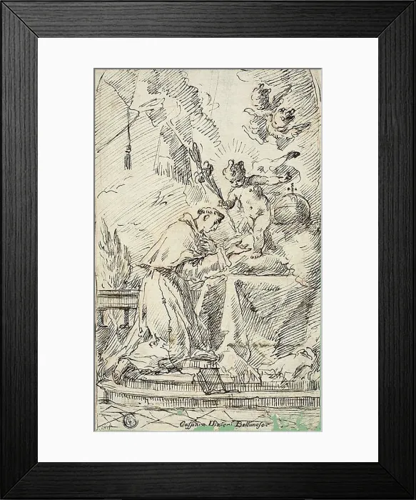 Framed Print : Saint Anthony of Padua and the Infant Jesus, n.d. Creator: Gaspare Diziani