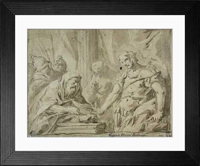 Framed Print : David Receiving the Hallowed Bread from Alchimelek, 1725 / 34. Creator: Gaspare Diziani Framed Print : David Receiving the Hallowed Bread from Alchimelek, 1725 / 34. Creator: Gaspare Diziani