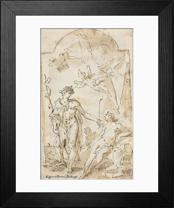 Framed Print : Bacchus and Ariadne, n.d. Creator: Gaspare Diziani Framed Print : Bacchus and Ariadne, n.d. Creator: Gaspare Diziani