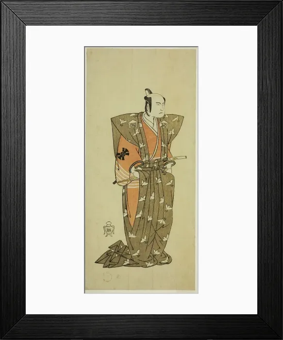 Framed Print : The Actor Bando Mitsugoro I as Soga no Juro Sukenari (?) in the Play Shuen Soga... c. 1768. Creator: Shunsho Framed Print : The Actor Bando Mitsugoro I as Soga no Juro Sukenari (?) in the Play Shuen Soga... c. 1768. Creator: Shunsho
