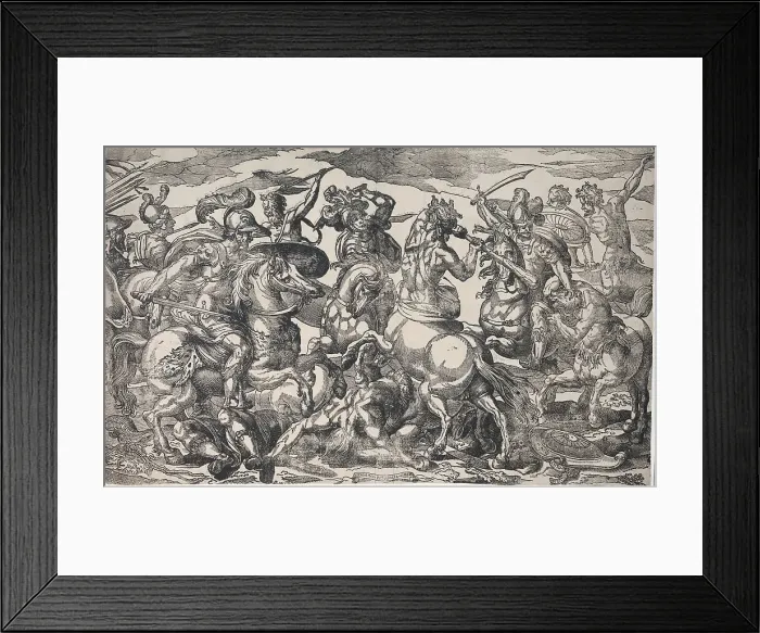 Framed Print : Battle of the Lapiths and Centaurs, c.1600. Creator: Geronima Cagnaccia Parasole Framed Print : Battle of the Lapiths and Centaurs, c.1600. Creator: Geronima Cagnaccia Parasole