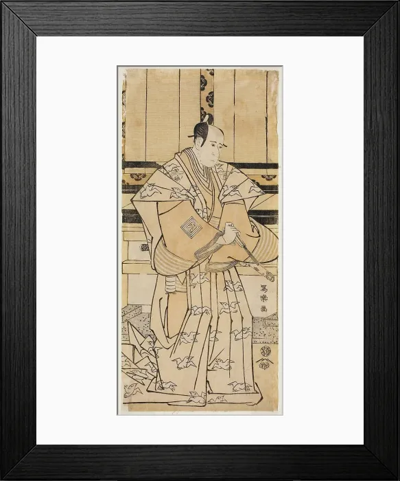 Framed Print : The Actor Ichikawa Yaozo lll as Soga no Juro Sukenari (Sandai-me Ichikawa Yaozo no...1795. Creator: Toshusai Sharaku) Framed Print : The Actor Ichikawa Yaozo lll as Soga no Juro Sukenari (Sandai-me Ichikawa Yaozo no...1795. Creator: Toshusai Sharaku)