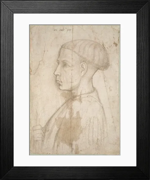 Framed Print : Bust of a Young Man in Profile, 1430 / 40. Creator: Giovanni Badile Framed Print : Bust of a Young Man in Profile, 1430 / 40. Creator: Giovanni Badile