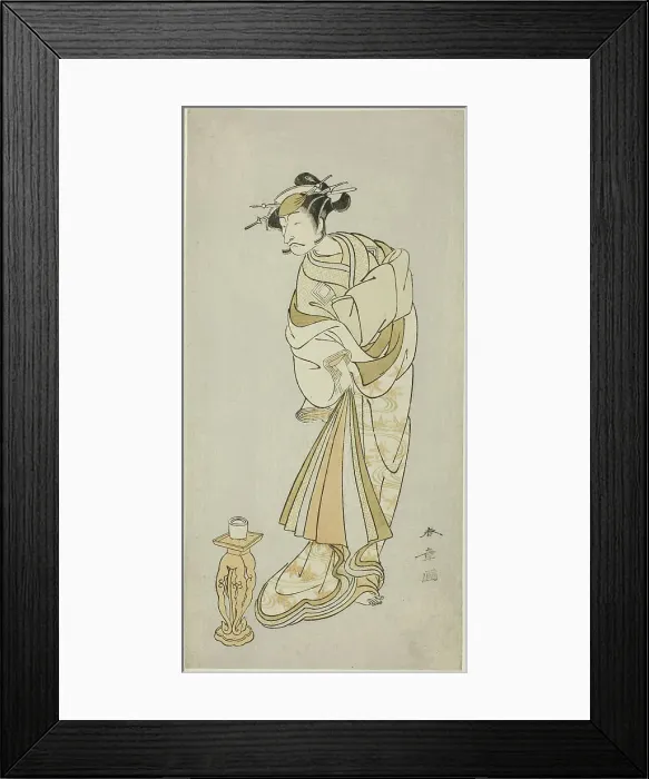 Framed Print : The Actor Ichikawa Danjuro V as the Spirit of Monk Seigen in the Shosagoto Dance Sequen... c. 1772. Creator: Shunsho Framed Print : The Actor Ichikawa Danjuro V as the Spirit of Monk Seigen in the Shosagoto Dance Sequen... c. 1772. Creator: Shunsho