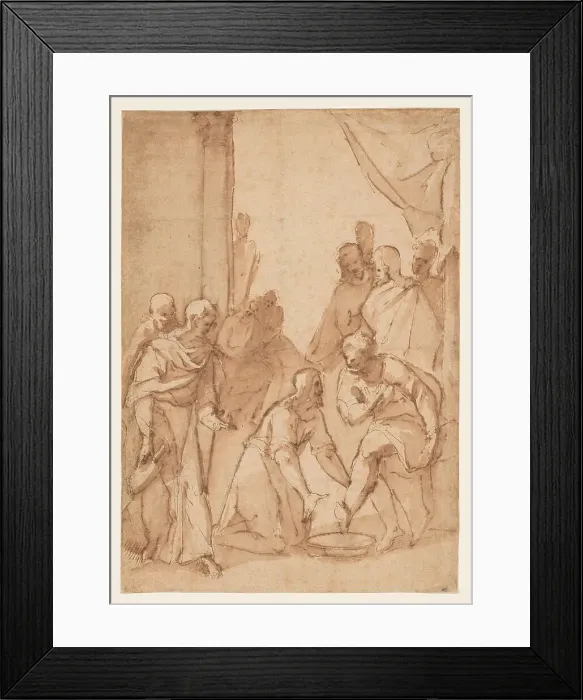 Framed Print : Christ Washing the Disciples Feet, 1582 / 84. Creator: Giovanni Balducci Framed Print : Christ Washing the Disciples Feet, 1582 / 84. Creator: Giovanni Balducci