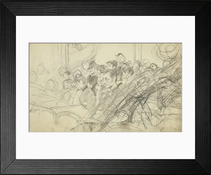 Framed Print : Audience at a Parisian Theatre I, c.1885. Creator: Giovanni Boldini Framed Print : Audience at a Parisian Theatre I, c.1885. Creator: Giovanni Boldini