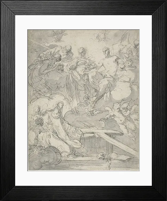 Framed Print : Stigmatization of Santa Maria Maddalena de Pazzi, 1750 / 1760. Creator: Giovanni Domenico Ferretti da Imola Framed Print : Stigmatization of Santa Maria Maddalena de Pazzi, 1750 / 1760. Creator: Giovanni Domenico Ferretti da Imola