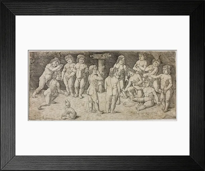 Framed Print : Twelve Cupids Playing, c.1477. Creator: Giovan Pietro Birago Framed Print : Twelve Cupids Playing, c.1477. Creator: Giovan Pietro Birago