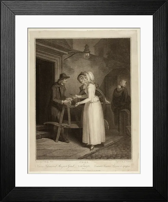Framed Print : Knives, Scissors, and Rotors to Grind, January 1795. Creator: Giovanni Vendramini Framed Print : Knives, Scissors, and Rotors to Grind, January 1795. Creator: Giovanni Vendramini