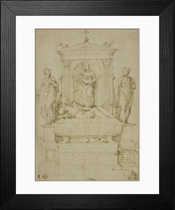 Framed Print : Project for a Tomb, 1537 / 43. Creator: Giulio Campi Framed Print : Project for a Tomb, 1537 / 43. Creator: Giulio Campi