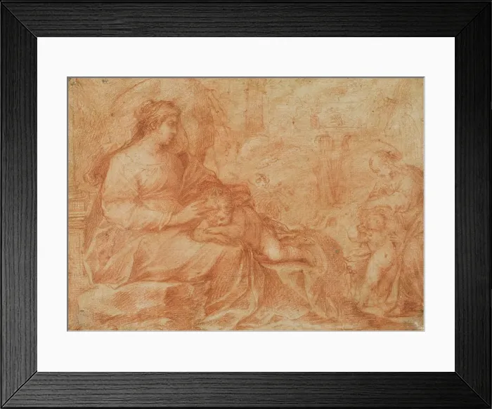 Framed Print : Rest on the Flight Into Egypt, n.d. Creator: Giulio Cesare Procaccini Framed Print : Rest on the Flight Into Egypt, n.d. Creator: Giulio Cesare Procaccini