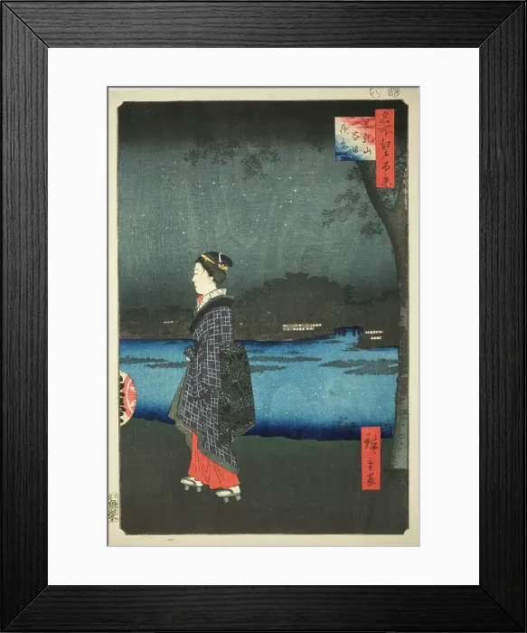 Framed Print : Night View of Matsuchi Hill and the San'ya Canal (Matsuchiyama San'yabori yakei), from the... 1857. Creator: Ando Hiroshige Framed Print : Night View of Matsuchi Hill and the San'ya Canal (Matsuchiyama San'yabori yakei), from the... 1857. Creator: Ando Hiroshige