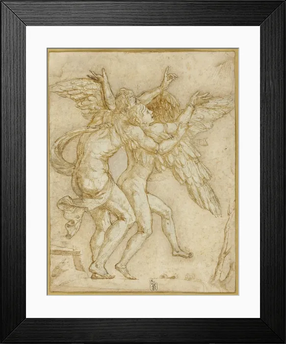 Framed Print : Daedalus and Icarus, n.d. Creator: Giulio Romano Framed Print : Daedalus and Icarus, n.d. Creator: Giulio Romano