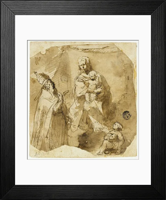 Framed Print : Madonna and Child with Infant John the Baptist and Ecclesiastic Saint, n.d. Creators: Giuseppe Bernardino Bison, Unknown Framed Print : Madonna and Child with Infant John the Baptist and Ecclesiastic Saint, n.d. Creators: Giuseppe Bernardino Bison, Unknown