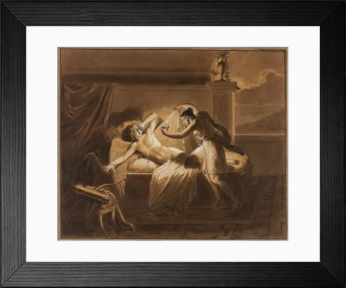 Framed Print : Cupid and Psyche, 1821. Creator: Giuseppe Cammarano Framed Print : Cupid and Psyche, 1821. Creator: Giuseppe Cammarano