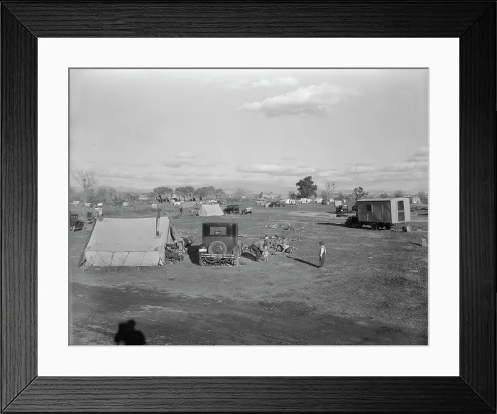 Framed Print : Hooverville of Bakersfield, California, 1936. Creator: Dorothea Lange