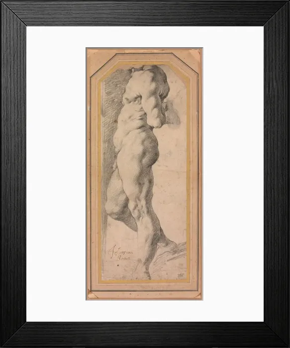 Framed Print : Study of a Standing Male Nude, 1595 / 96. Creator: Giuseppe Cesari Framed Print : Study of a Standing Male Nude, 1595 / 96. Creator: Giuseppe Cesari
